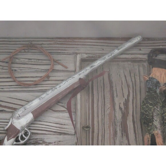 Vintage Rustic Shadow Box Display Case Large 11x14 Picture Frame Dogs Rifle Rope - Picture 6 of 9